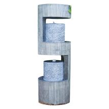 Granimex - Kaito Polystone Wassersäule Mit Pumpe Und Led-beleuchtung Wasserspiel 120x41x41 Cm