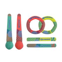 Schildkröt Lot De 6 Accessoires De Plongée En Néoprène Avec 2 Anneaux, Baguettes, Balles, Sable Et Debout 970325, Multicolore