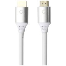 Oehlbach Hdmi Cavo Spina Hdmi-a, Spina Hdmi-a 5.00 M Bianco D1c92497 Uhd 8k,, Contatti Connettore Dorati Cavo Hdmi
