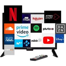Smart-tv 21,5' Led Hd, 12v, 1920x1080 Pixel, Reisetauglicher Fernseher Ideal Für Fahrzeuge, Wohnwagen, Lkws, Boote, Integrierter Lautsprecher Disney+ 