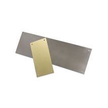 Placa Latón Rectangular 250x80 Efecto Inox