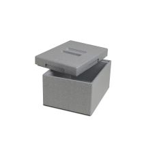 Thermobox Transportbox 9 L Grau Isolierbox Kühlbox Warmhaltebox Styroporbox