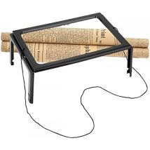 Benson Leselupe mit 4 LEDs – 3-fache Vergrößerung – Kunststoff – Ideal für Bücher, Zeitschriften, Karten