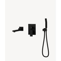 Grifo mezclador empotrado para bañera Negro – 3701360521187 – Latón – 255 mm – 3 agujeros