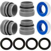 Ensemble De 4 Adaptateurs Pour Tuyau De Piscine – Connecteur De Pompe De Piscine 4560 Pour Tuyau De Piscine De 40 Mm À 1,5 Pouce – Compatible Avec Les