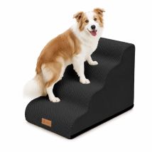 Vounot Escalera Para Perros 4 Peldaños 40x72x50cm Rampa Para Perros Espuma Alta Densidad Para Cama Sofá, Cachorros Y Mascotas Mayores Antideslizante 