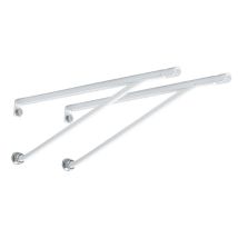 Porcher – Staffa per lavabo 35 cm – Acciaio epossidico bianco – Viti di fissaggio incluse