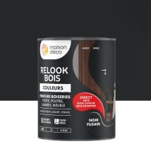 Vernice Per Legno Relook Maison Deco, Nero Carbone Satinato, 1 L Maison Deco