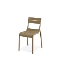 Chaise Empilable En Polypropylène Sable 55x49x82cm (lot De 4) - Feros