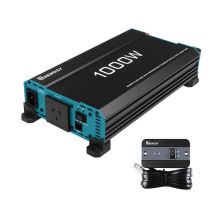 Renogy - Inversor 1000w/2000w De Onda Sinusoidal Pura, 12v A 230v, Con Enchufe Europeo Y Función Prioritaria – Ideal Para Suministro Eléctrico Móvil