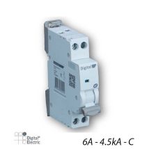 Digital - Electric 01006 Schutzschalter 1p+n C-6a 4,5ka Mit Schraubverschluss