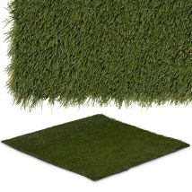 Hillvert Erba Sintetica 100 x 100 cm – Altezza 30 mm – Resistente ai raggi UV – Facile da installare