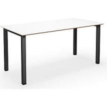 Mesa multiusos DUO-U Trend – 1400mm x 800mm – Tablero melamina blanco – Estructura negra – Ideal para oficina y hogar