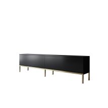 Mobili Tv, Tavolo Tv, Credenza Bassa Stand Nero Gold
