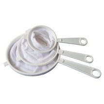 Colador de tela 10 cm – Ideal para filtrar líquidos y sólidos – Color blanco – Tamaño 10 x 10 x 21 cm – Peso 19 gramos