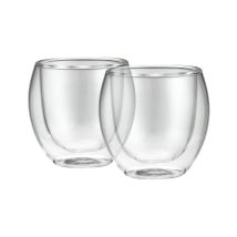 Bicchiere "palermo" A Doppia Parete Da 100 Ml In Resistente Vetro Borosilicato (2 Unità)