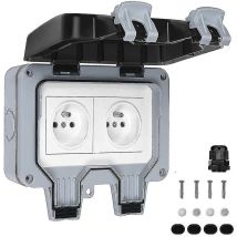 Presa Impermeabile Doppia Presa Esterna Presa A Muro Impermeabile Ip66 Stile 1-