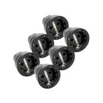 Absina Douille De Contact De Protection, Noire, 6 Pièces