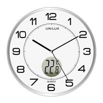 Unilux Tempus Wanduhr Silber 30,5 Cm Durchmesser