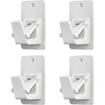 Support Universel Pour Tringle À Rideau, Sans Perçage, Crochet Sans Clou Pour Salle De Bain, Chambre, Salon, Cuisine (lot De 4, Blanc)