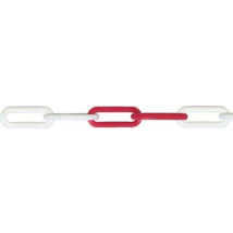 POSAMO Kunststoffkette Polyethylen rot-weiß 6mm 50m 0,06 kg/m