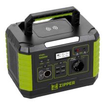 Zipper Powerstation 999Wh tragbare Stromversorgung 230V/1000W 3x USB-QC3.0 2 DC-Ausgänge Wireless Charger 10W