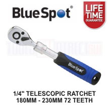 Bluespot - Socket Telescopic Ratchet Handle Quick Release 72 Teeth 1/4' 180-230mm