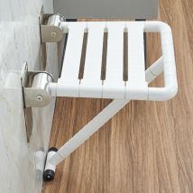 Sunxury – Wall-mounted Folding Shower Seat – Non-slip Folding Chair With Armrest – 200 Kg Capacity – Easy Wall Installation