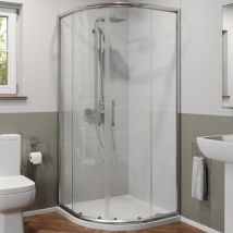 800mm X 800mm Quadrant Shower Enclosure 6mm Safety Glass Walk In Cubicle Framed - Clear