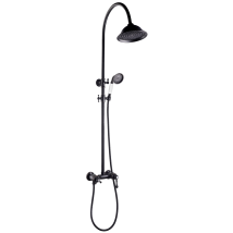 Essebagno - Colonna Doccia Retrò Leeds Nero Antico E Riflessi Rame