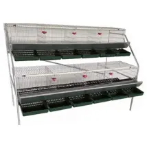 Gabbia Ovaiole 8 Scomparti Ropet 100132 Zincato 210x125x180 Cm 63kg, 2 Piani