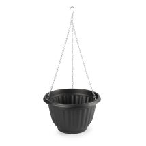 Macetero Colgante De Plástico 20 Cm Negro