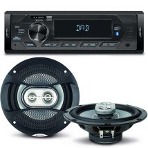 Pack Sono Voiture Auto Radio Newone Ar390dab 80 Watts + 2 Haut Parleurs 16,5cm 120w