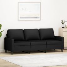 Gbly 3-sitzer-sofa Schwarz 180 Cm Samt