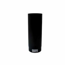 Tubo monoparete 50 cm 120 mm – Acciaio – Resistente fino a 600°C – Nero opaco – DECKON