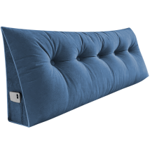 Keilförmiges Lesekissen, Dreieckiges Keilkissen, Sofakissen, Positionierungsstütze, Weich Und Bequem – Blau, 160 Cm