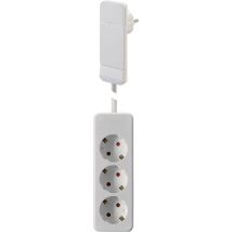 Multipresa NVB 104556 Bianco 1,60 m 3 Prese 230 V – Spina Piatta – Elettricità