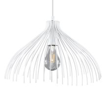 Sollux – UMB Pendant Lamp – White Steel Ceiling Light – 40 cm x 125 cm – E27 Max 15W – IP20