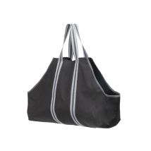 Kaminholztasche – Polyester – Schwarz – 23 kg – Strapazierfähige Gurte – Wasserabweisend – Universell einsetzbar