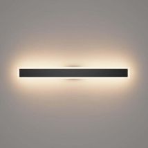 Applique Murale Longue Extérieure Led Villa 80cm Ip54 Étanche Noir - Blanc Chaud 3000k - Jardin, Porche