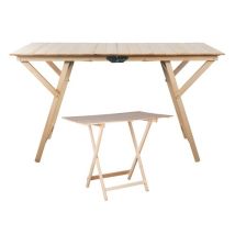 Savino Filippo - Tavolo Tavolino Pieghevole Richiudibile In Legno Naturale 80x60 Cm Campeggio Casa In Faggio Per Casa Campeggio Giardino Pic Nic
