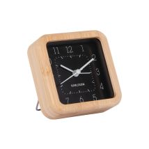 Wecker aus Bambus – 9 x 9 cm – Leiser Mechanismus – Minimalistisches Design – Umweltfreundlich – Ideal für kleine Räume
