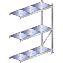 Schulte Estantería amplia 500 kg 2500 mm 2000 mm 600 mm 3 niveles acero galvanizado