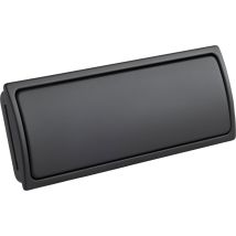 Pamar Klappgriff Juno, Möbelgriff Schubladengriff Türgriff, Robust Und Langlebig, Zinkdruckguss Schwarz Matt, Breite 132 Mm, Höhe 50 Mm, Exkl. 