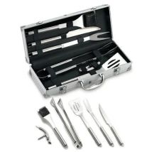 Ompagrill - 06420 Juego De Utensilios De Cocina Para Barbacoa En Estuche De Acero 6 Piezas