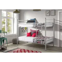 Befara - Letto Metallico Polar - Argento - 90 X 190 - Con Letto Aggiuntivo