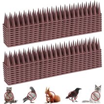 Disuasivo Para Palomas De 5,7 M, Dispositivo Antipalomas Para Balcón, Repelente De Palomas, Cuervos, Gatos, Gorriones, Etc. (20 Unidades) Marrón