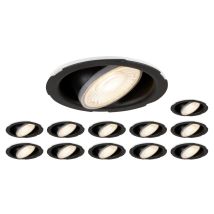 Kit 12 Mod. Led Pour Spot Encastré 5-7w Universal Dl Move Cct Sans Collerette - Slv - 1008066