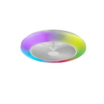 Ventilador Plafón De Techo Con Luz Led Rgb Slim Energy Air Blanco