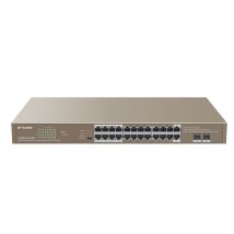 HUB Switch G1126P-24-410W – 24 puertos RJ-45 Gigabit – No administrado – Conector de alimentación AC-in – Montaje en rack